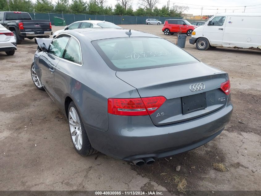 2012 Audi A5 2.0T Premium VIN: WAULFAFRXCA038726 Lot: 40830085