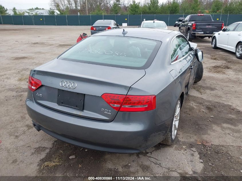 2012 Audi A5 2.0T Premium VIN: WAULFAFRXCA038726 Lot: 40830085