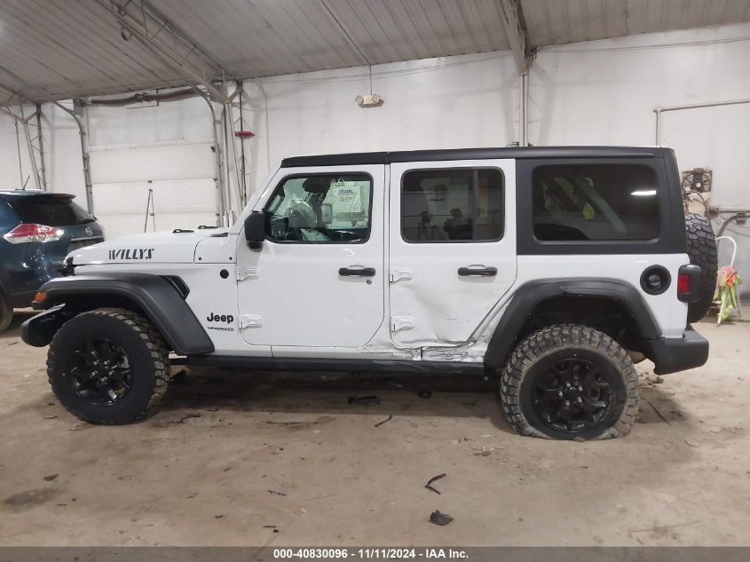 2022 Jeep Wrangler Unlimited Willys Sport 4X4 VIN: 1C4HJXDG1NW141499 Lot: 40830096