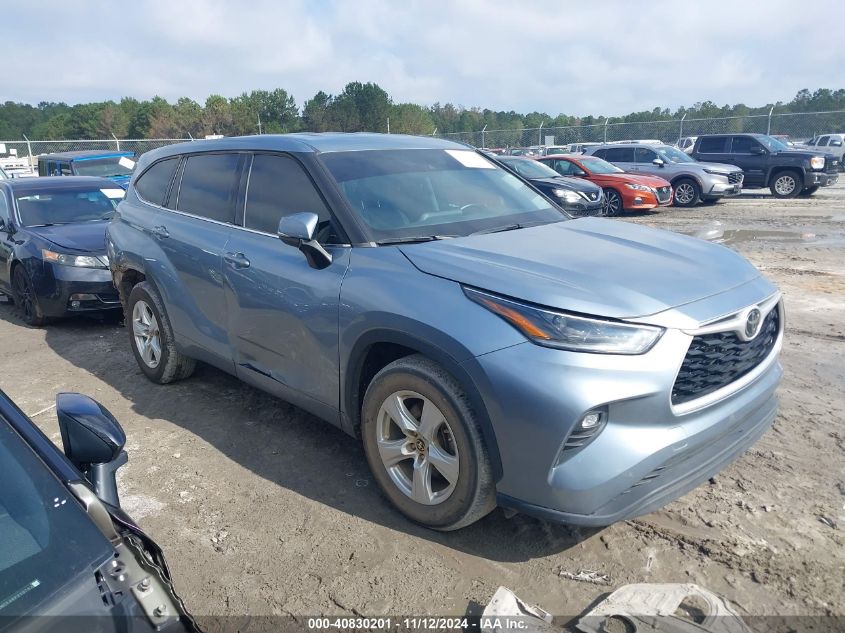 2021 Toyota Highlander Le VIN: 5TDZZRAH8MS089048 Lot: 40830201