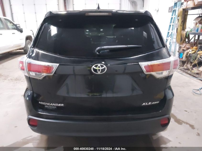 2016 TOYOTA HIGHLANDER XLE V6 - 5TDJKRFH2GS259838