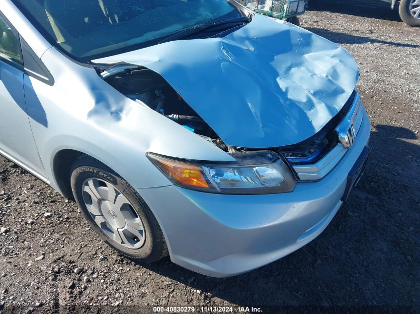 2012 Honda Civic Hybrid VIN: JHMFB4F24CS011238 Lot: 40830279