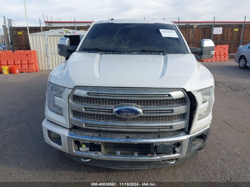 2016 Ford F-150 Platinum VIN: 1FTFW1EG1GFB01706 Lot: 40830562