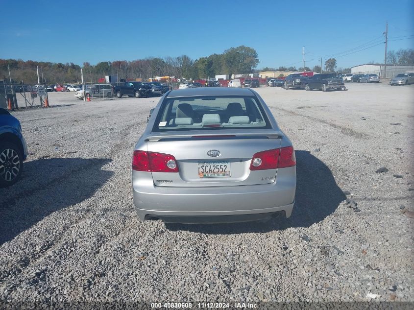 2008 Kia Optima Lx V6 VIN: KNAGE124385200369 Lot: 40830608