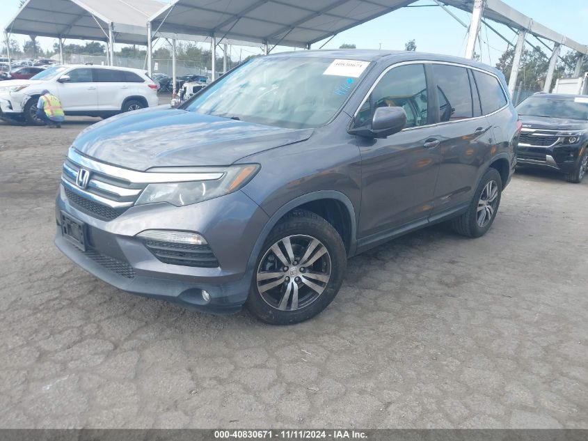 VIN 5FNYF5H35GB051017 2016 Honda Pilot, EX no.2