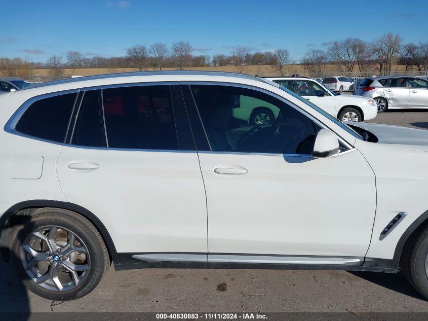 2021 BMW X3 Phev xDrive30E VIN: 5UXTS1C09M9H02782 Lot: 40830883