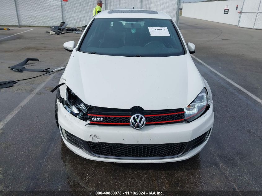 2012 Volkswagen Gti 2-Door VIN: WVWFV7AJ6CW193607 Lot: 40830973