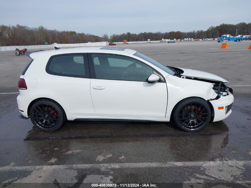 2012 Volkswagen Gti 2-Door VIN: WVWFV7AJ6CW193607 Lot: 40830973