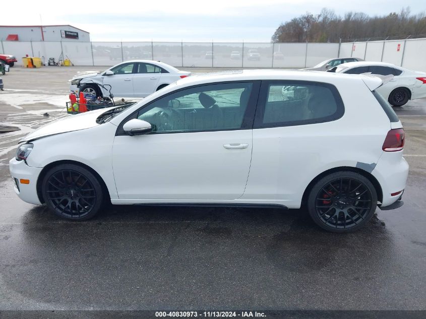 2012 Volkswagen Gti 2-Door VIN: WVWFV7AJ6CW193607 Lot: 40830973