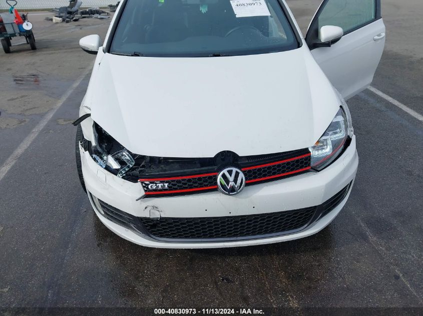 2012 Volkswagen Gti 2-Door VIN: WVWFV7AJ6CW193607 Lot: 40830973