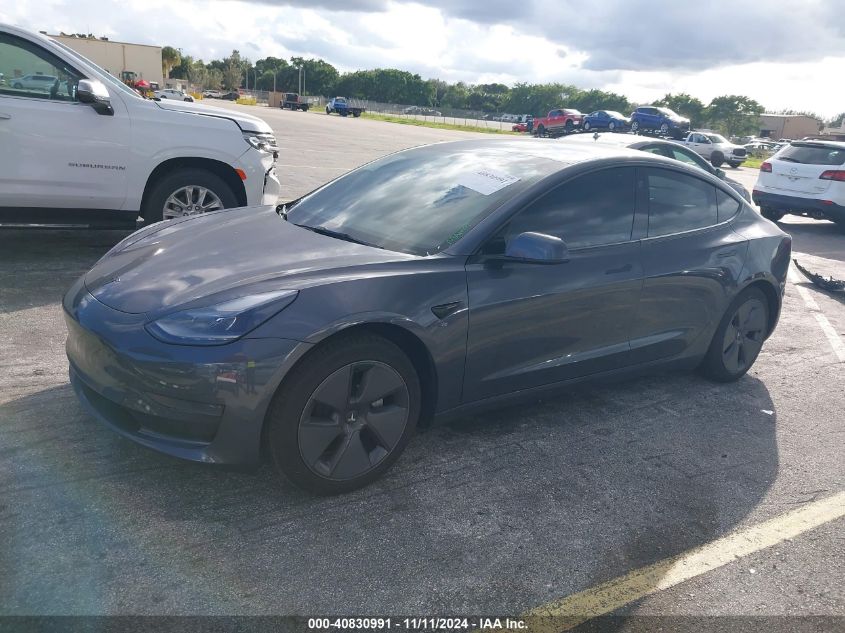 VIN 5YJ3E1EA2NF250502 2022 Tesla Model 3, Rear-Whee... no.2