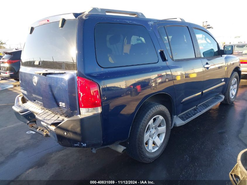 2006 Nissan Armada Se VIN: 5N1AA08A46N740463 Lot: 40831059