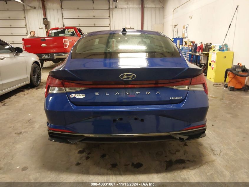 2021 Hyundai Elantra Limited VIN: KMHLP4AGXMU131653 Lot: 40831067