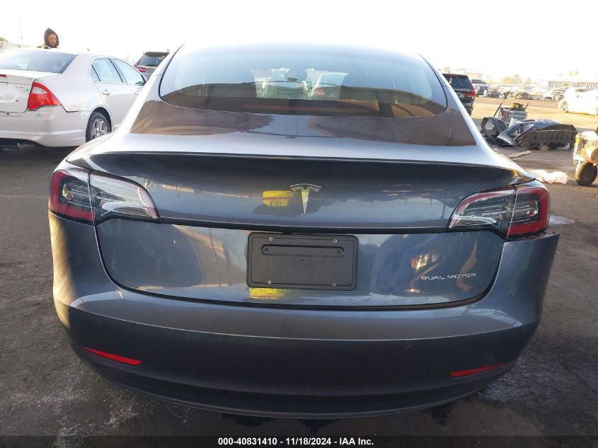 2021 Tesla Model 3 Long Range Dual Motor All-Wheel Drive VIN: 5YJ3E1EB0MF050967 Lot: 40831410