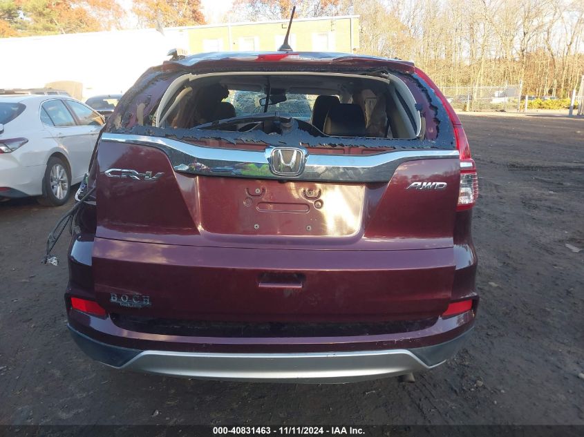 2016 Honda Cr-V Ex-L VIN: 5J6RM4H77GL002206 Lot: 40831463