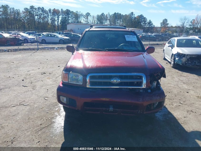 2001 Nissan Pathfinder Le VIN: JN8DR09X81W580303 Lot: 40831546