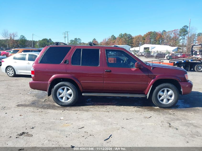 2001 Nissan Pathfinder Le VIN: JN8DR09X81W580303 Lot: 40831546