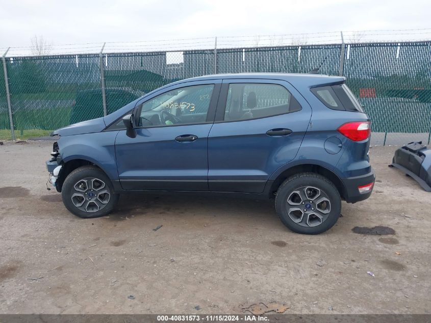 2021 Ford Ecosport S VIN: MAJ6S3FL0MC452032 Lot: 40831573