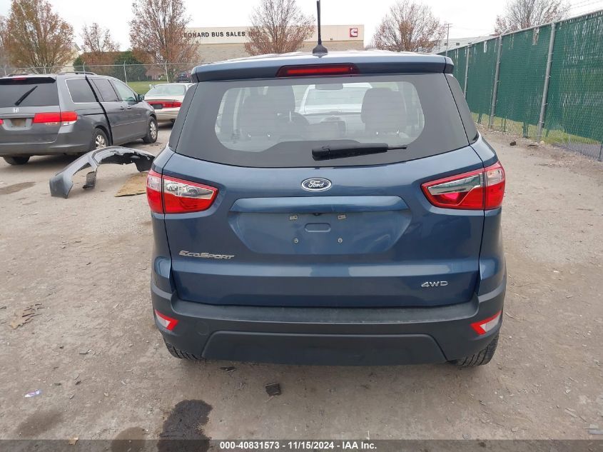 2021 Ford Ecosport S VIN: MAJ6S3FL0MC452032 Lot: 40831573