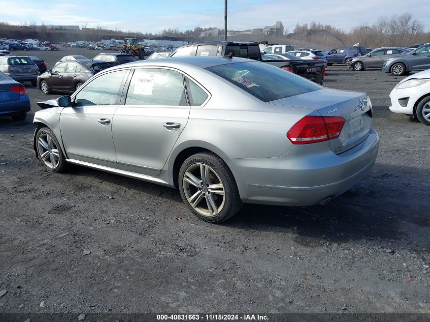 2013 VOLKSWAGEN PASSAT 2.0L TDI SE - 1VWBN7A3XDC058954