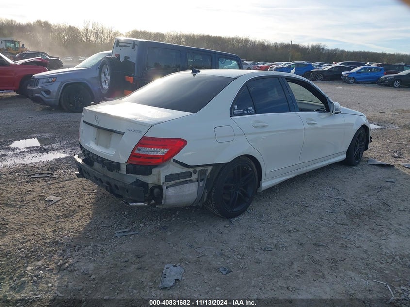 2012 MERCEDES-BENZ C VIN: WDDGF8BB3CR212598