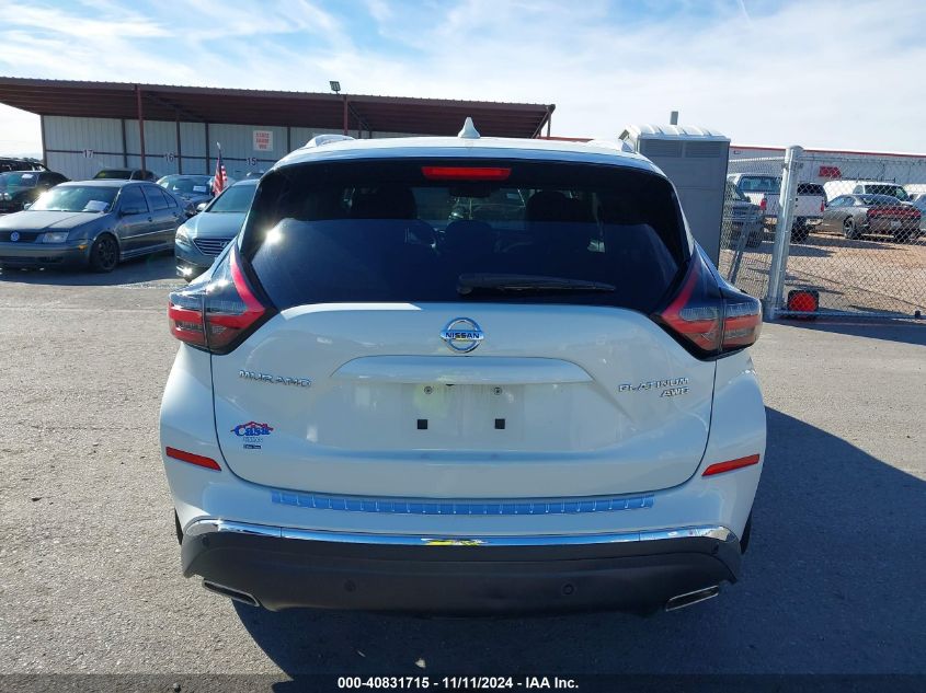 2020 Nissan Murano Platinum Intelligent Awd VIN: 5N1AZ2DS5LN124317 Lot: 40831715