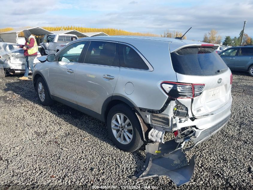 2019 Kia Sorento 3.3L Lx VIN: 5XYPGDA59KG458435 Lot: 40831767