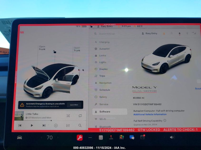 VIN 5YJYGDEF1MF189462 2021 TESLA MODEL Y PERFORMANCE DUAL MOTOR ALL-WHEEL DRIVE