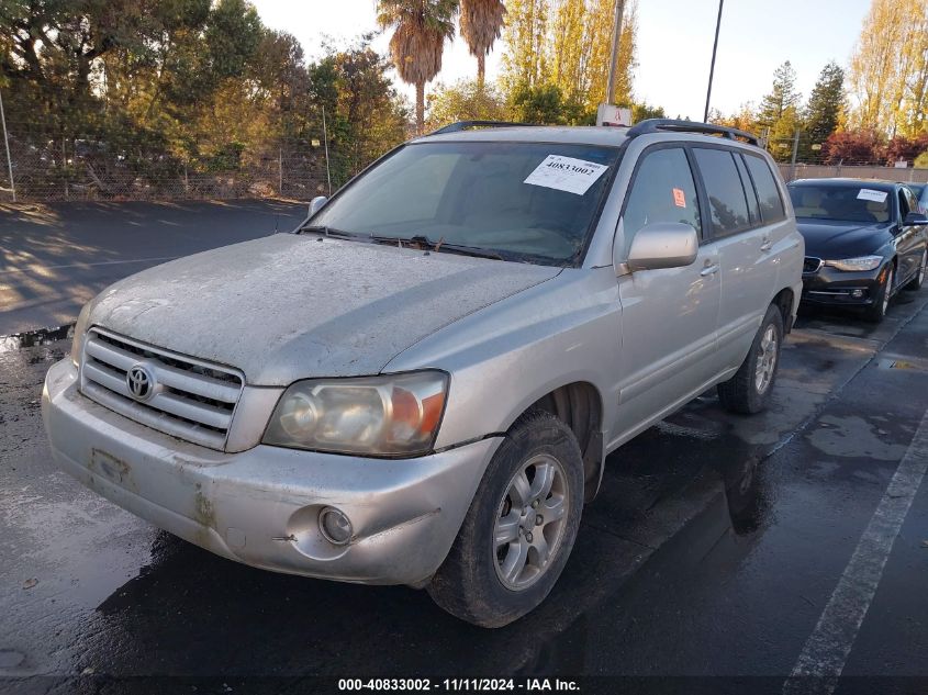 2004 Toyota Highlander V6 W/3Rd Row (A5) VIN: JTEEP21A440048445 Lot: 40833002