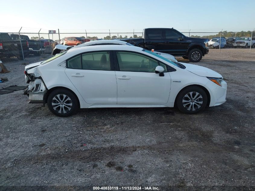 2021 Toyota Corolla Hybrid Le VIN: JTDEAMDE0MJ002556 Lot: 40833119