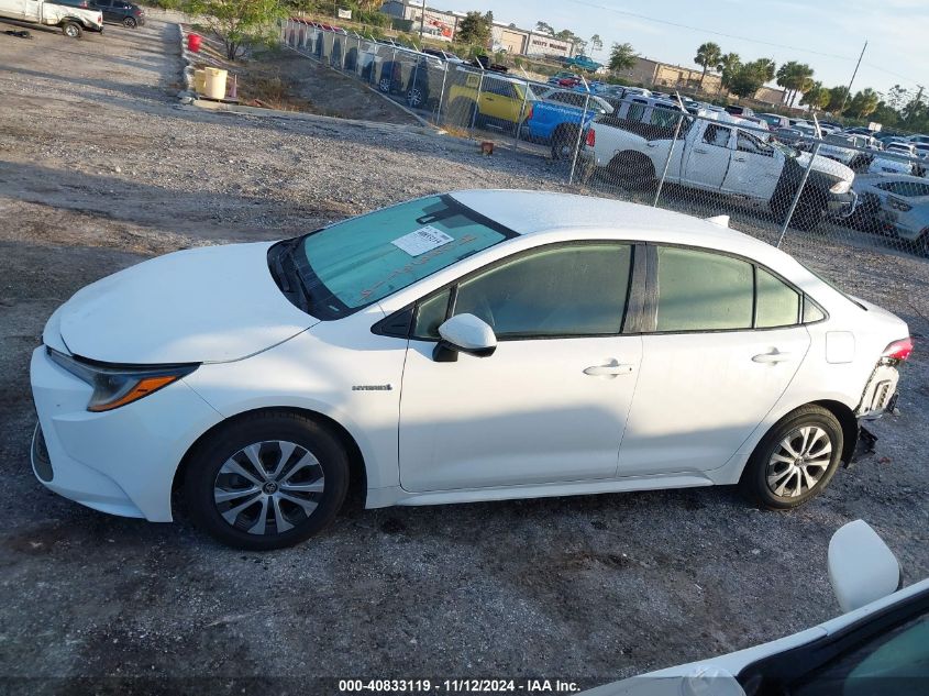 2021 Toyota Corolla Hybrid Le VIN: JTDEAMDE0MJ002556 Lot: 40833119