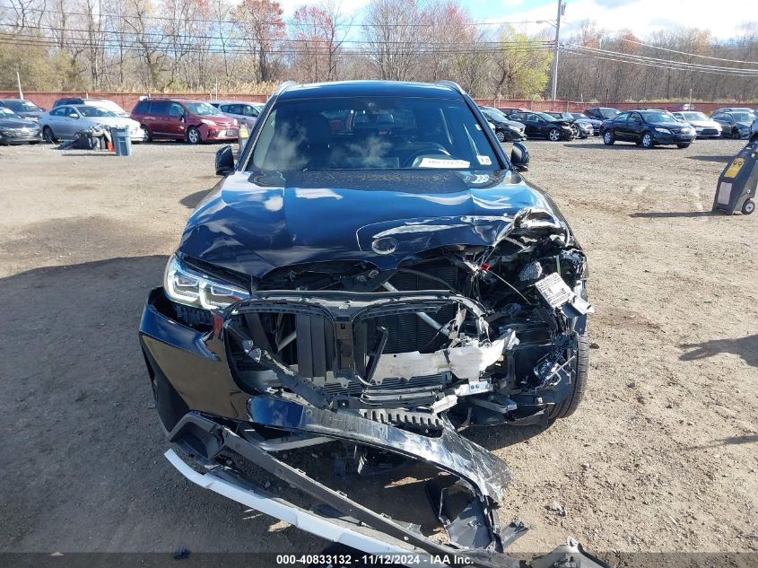 2022 BMW X3 xDrive30I VIN: 5UX53DP03N9N34346 Lot: 40833132