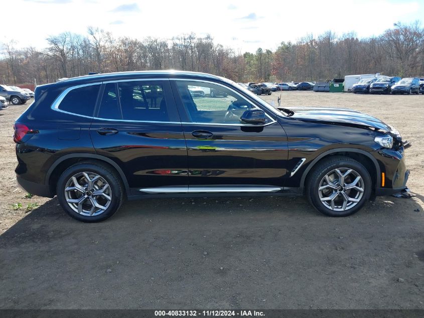 2022 BMW X3 xDrive30I VIN: 5UX53DP03N9N34346 Lot: 40833132