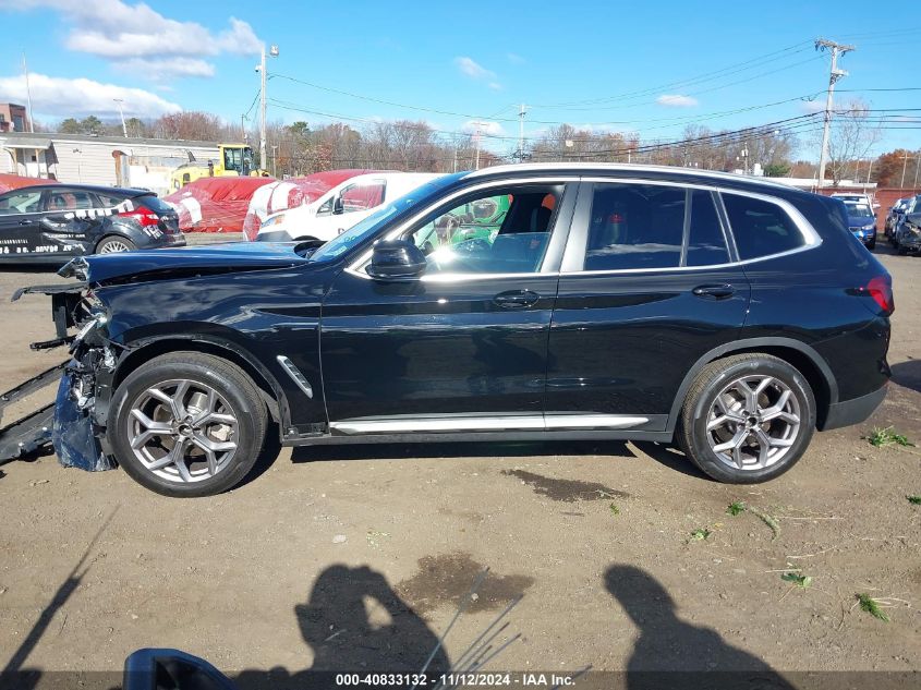 2022 BMW X3 xDrive30I VIN: 5UX53DP03N9N34346 Lot: 40833132