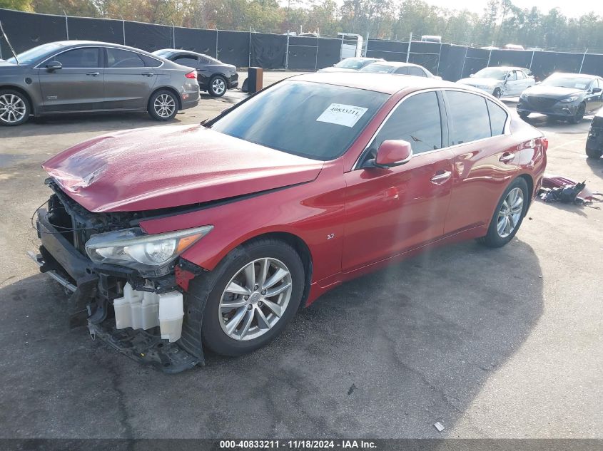 VIN JN1BV7AP2EM672448 2014 Infiniti Q50, Premium no.2