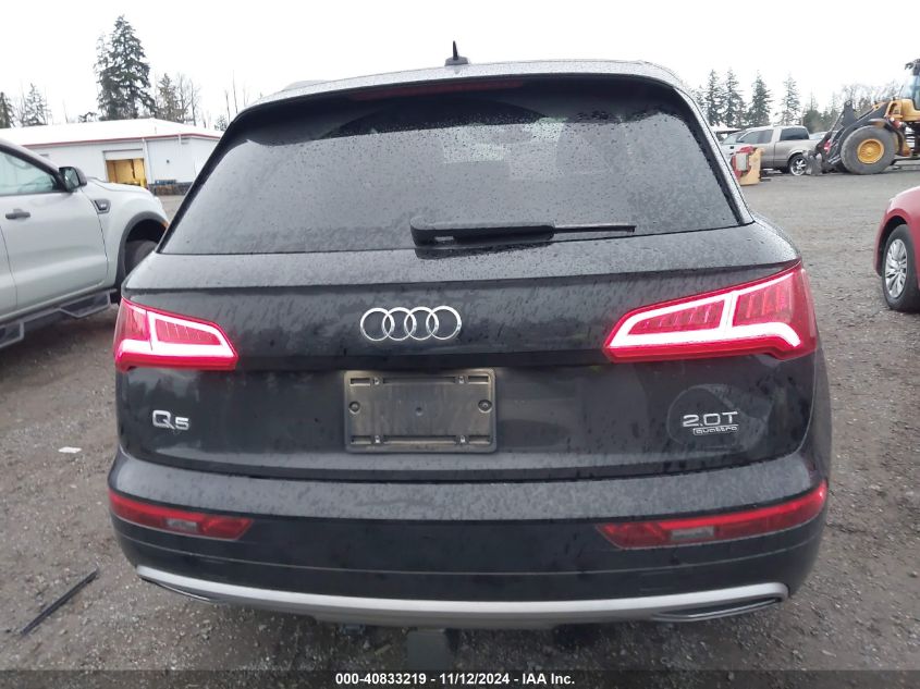 2018 Audi Q5 2.0T Premium/2.0T Tech Premium VIN: WA1ANAFY6J2025381 Lot: 40833219