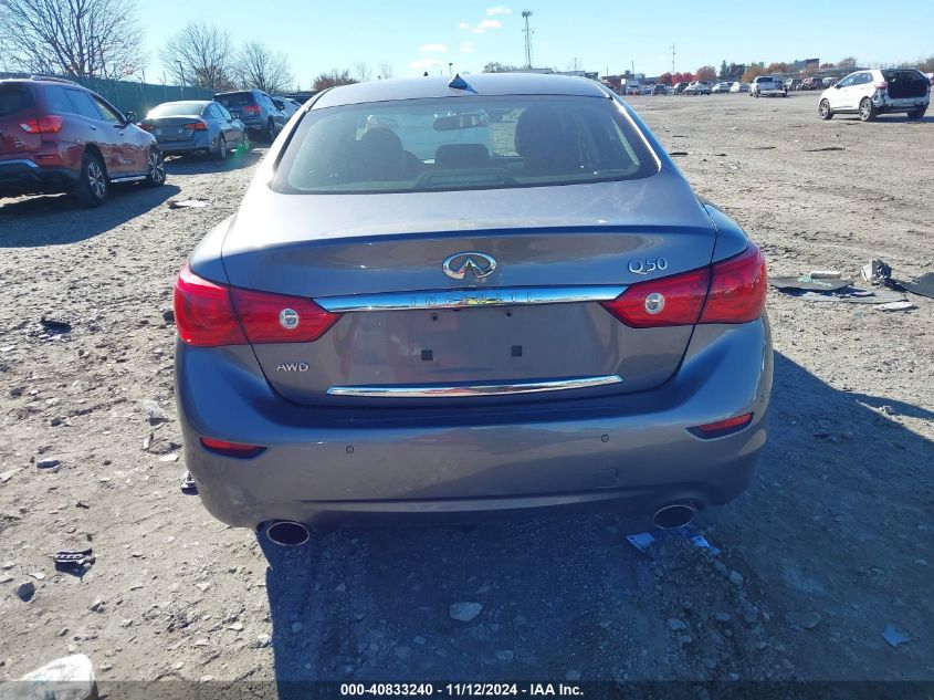 2014 Infiniti Q50 Premium VIN: JN1BV7AR8EM680796 Lot: 40833240