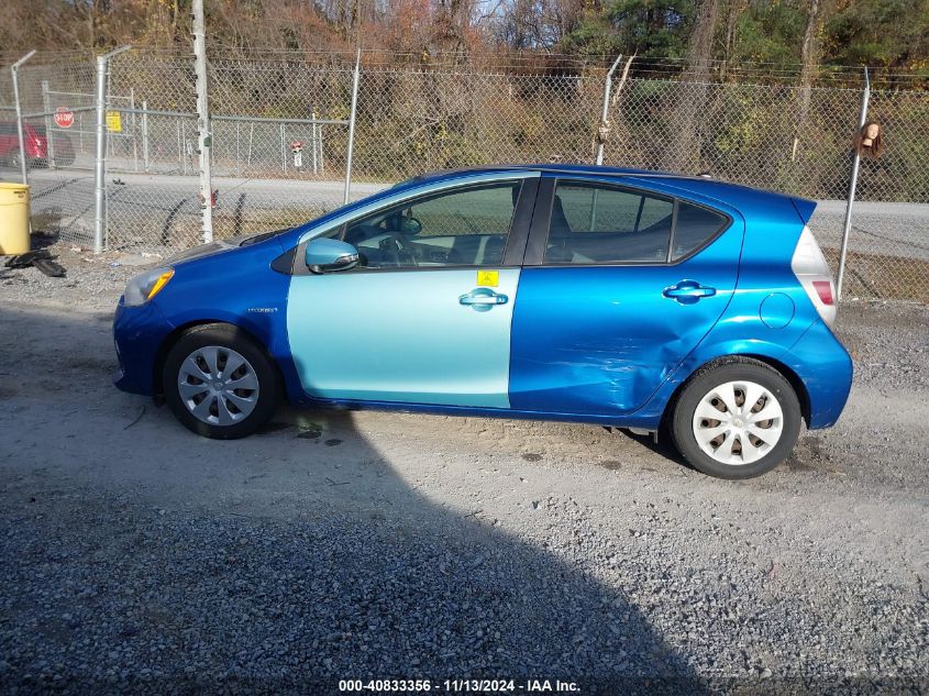 2012 Toyota Prius C Two VIN: JTDKDTB30C1015442 Lot: 40833356