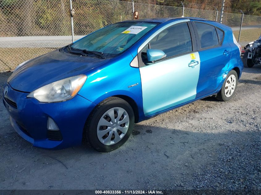 2012 Toyota Prius C Two VIN: JTDKDTB30C1015442 Lot: 40833356