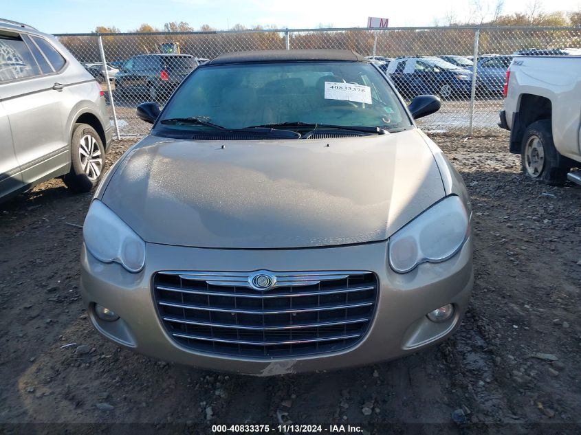 2004 Chrysler Sebring Limited VIN: 1C3EL65R74N362086 Lot: 40833375