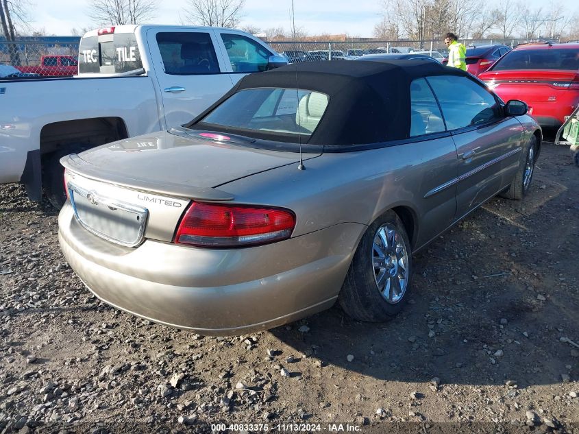 2004 Chrysler Sebring Limited VIN: 1C3EL65R74N362086 Lot: 40833375