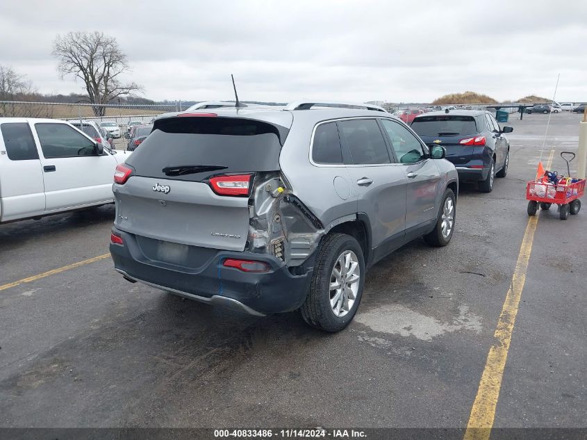 2016 Jeep Cherokee Limited VIN: 1C4PJMDB5GW255197 Lot: 40833486