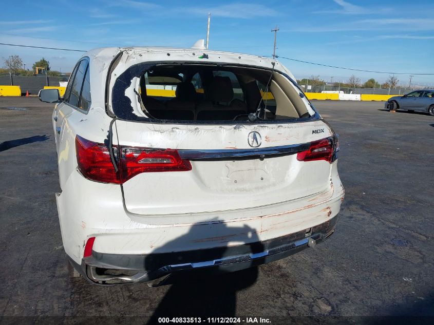 2017 Acura Mdx VIN: 5J8YD3H38HL000203 Lot: 40833513