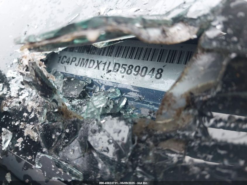 2020 Jeep Cherokee Limited 4X4 VIN: 1C4PJMDX1LD589048 Lot: 40833731