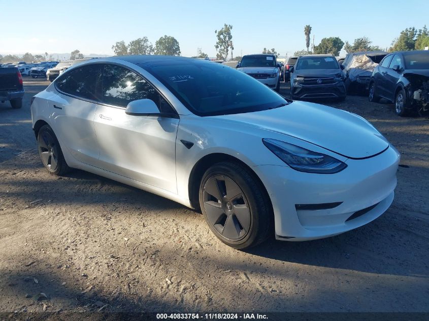 VIN 5YJ3E1EB4NF242894 2022 TESLA MODEL 3 no.1