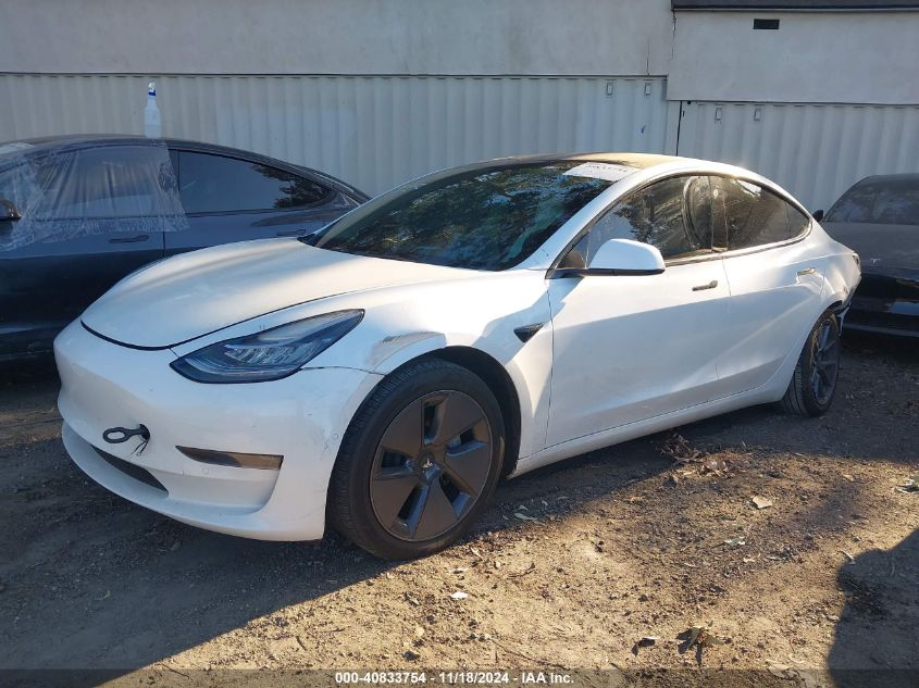 VIN 5YJ3E1EB4NF242894 2022 TESLA MODEL 3 no.2