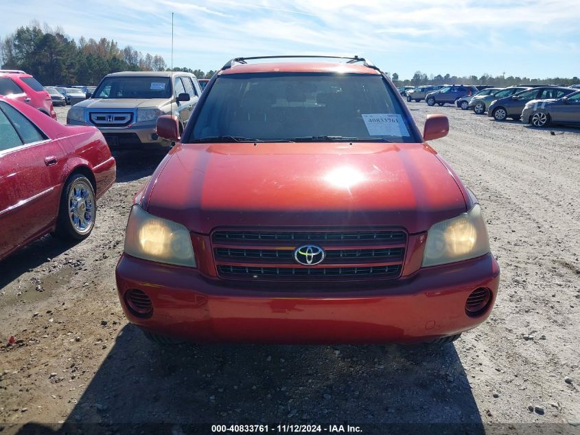 2003 Toyota Highlander V6 VIN: JTEGF21A330088140 Lot: 40833761