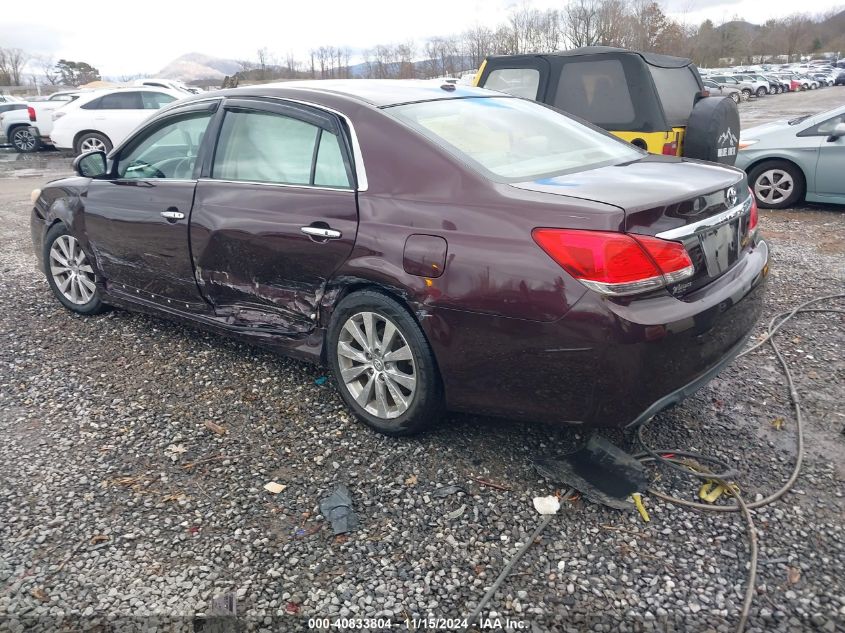 2011 Toyota Avalon Limited VIN: 4T1BK3DB0BU392131 Lot: 40833804