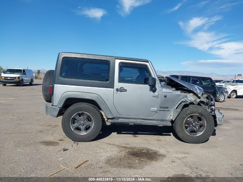 2014 Jeep Wrangler Sport VIN: 1C4AJWAG9EL209551 Lot: 40833915