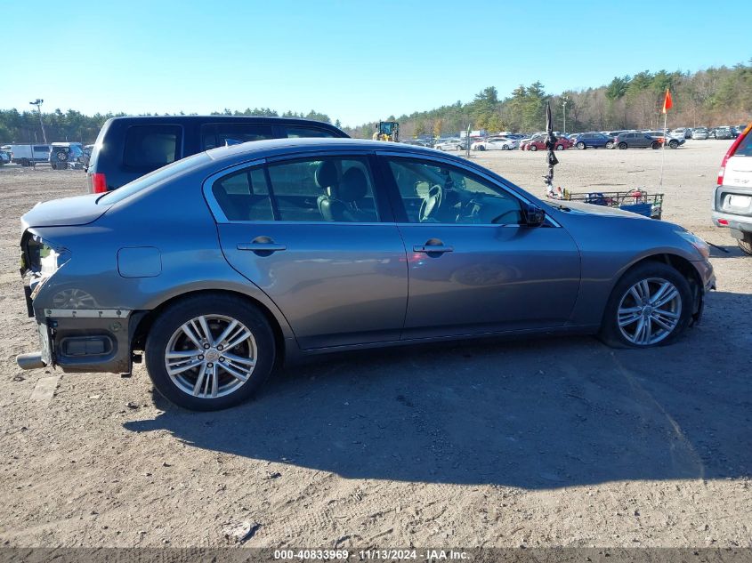 2013 Infiniti G37X VIN: JN1CV6AR8DM756496 Lot: 40833969